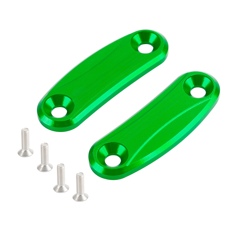 Kawasaki ZX-10R 2011-2015 Green mirror delete blanking block off plates