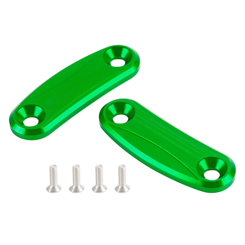Kawasaki ZX-10R 2011-2015 Green mirror delete blanking block off plates