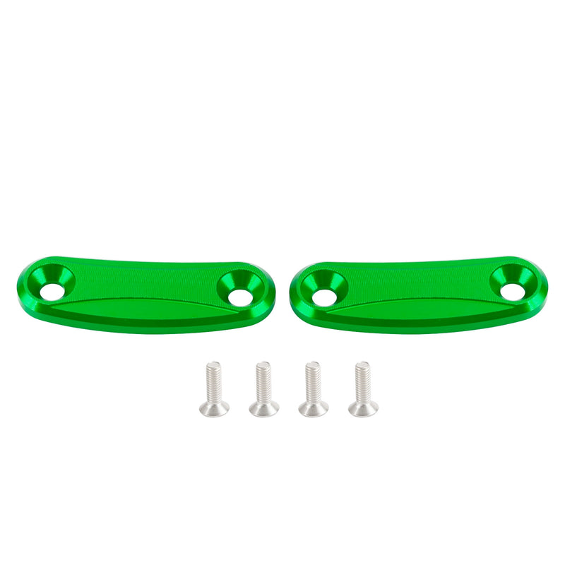 Kawasaki ZX-10R 2011-2015 Green mirror delete blanking block off plates