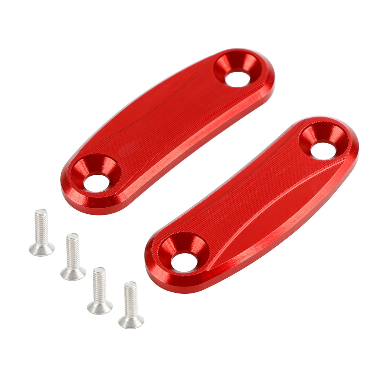 Kawasaki ZX-10R 2011-2015 Red mirror delete blanking block off plates