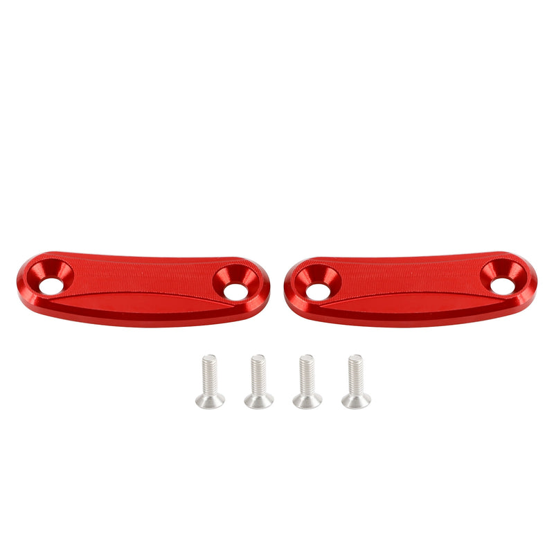 Kawasaki ZX-10R 2011-2015 Red mirror delete blanking block off plates