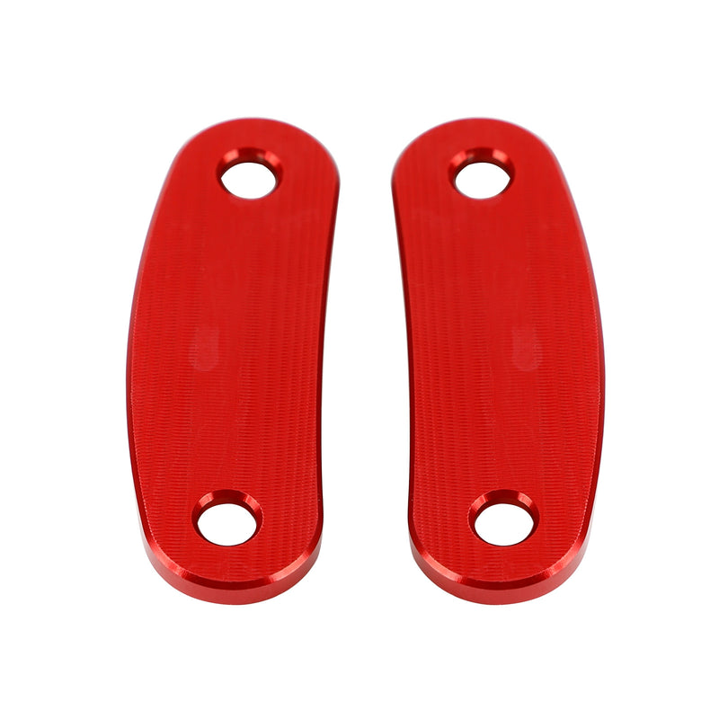 Kawasaki ZX-10R 2011-2015 Red mirror delete blanking block off plates