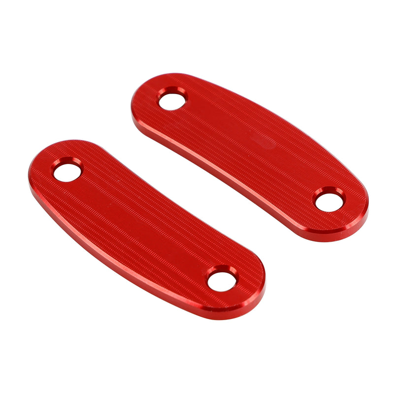 Kawasaki ZX-10R 2011-2015 Red mirror delete blanking block off plates