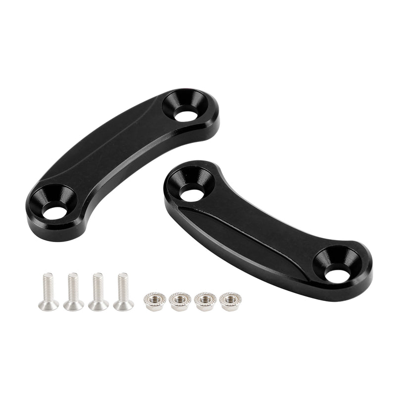 Kawasaki ZX-10R 2016-2023 Black mirror delete blanking block off plates