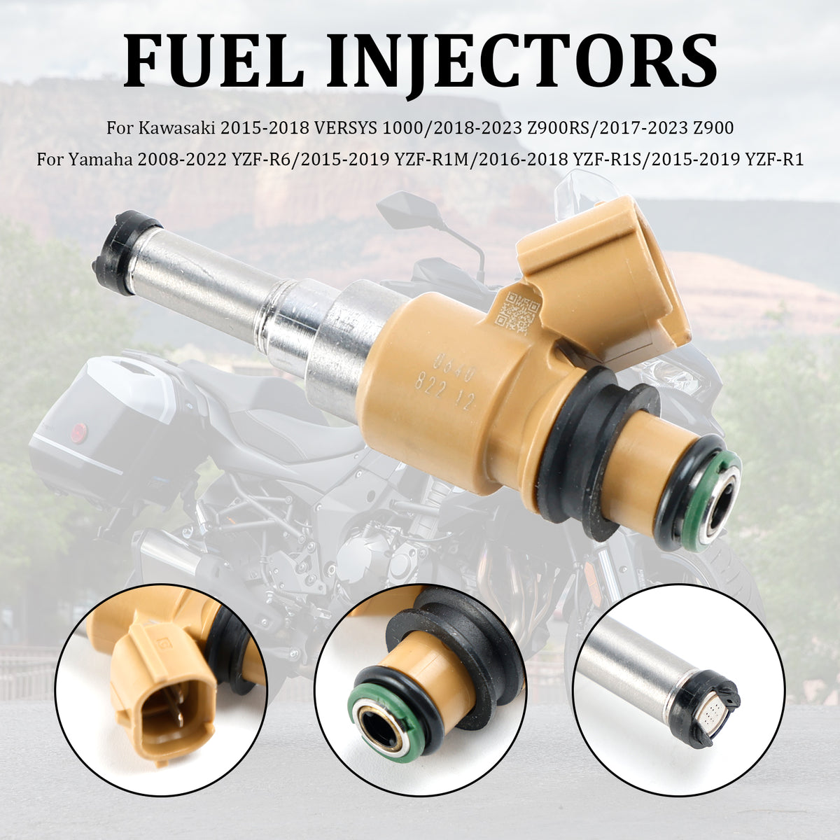Yamaha YZF R1 R6 49033-0034 297500-0640 Fuel Injectors 2C0-13761-00-00