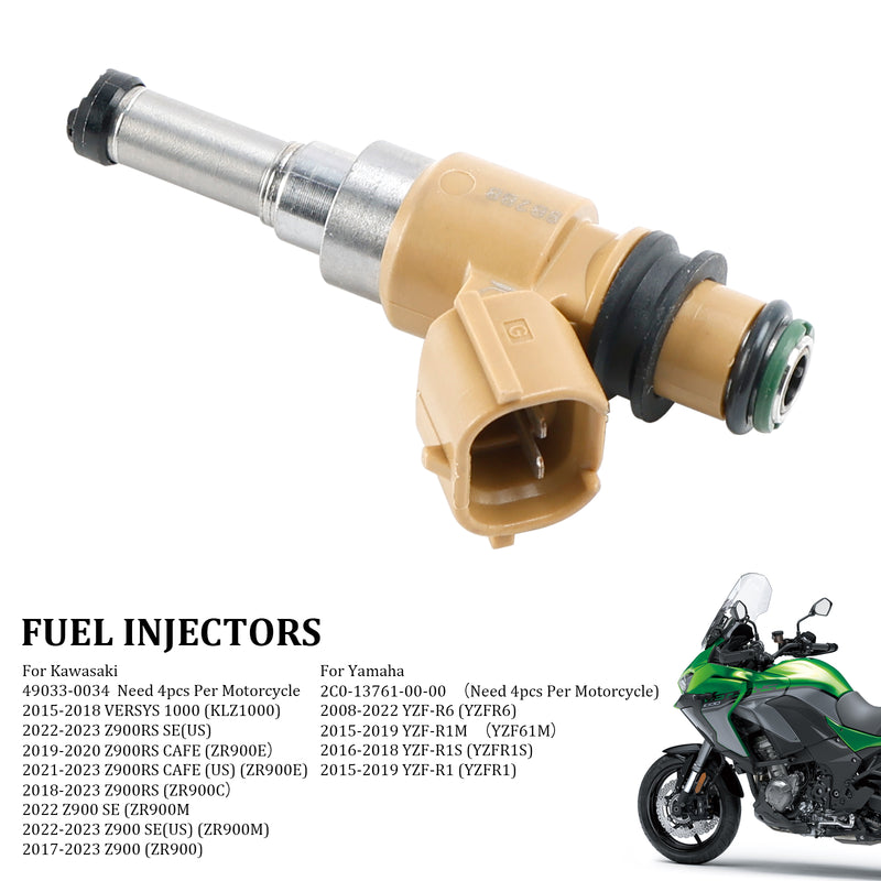 Yamaha YZF R1 R6 49033-0034 297500-0640 Fuel Injectors 2C0-13761-00-00