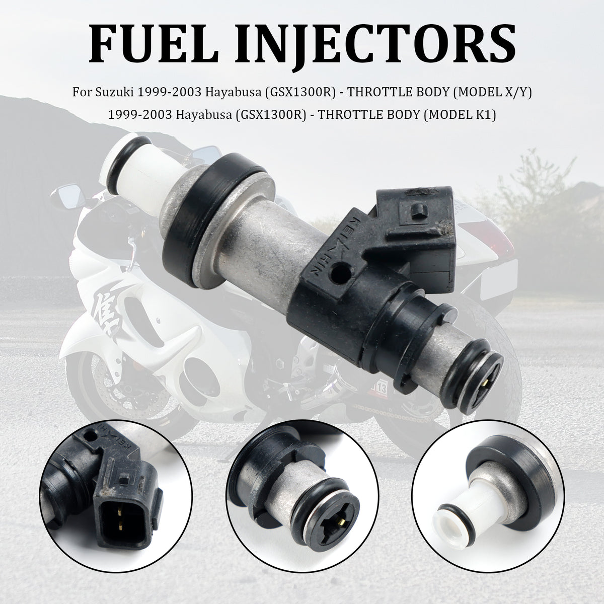 Suzuki GSX-R750 GSX-R600 GSX1300R 06164-P8E-A00 15710-24F00 Fuel Injectors
