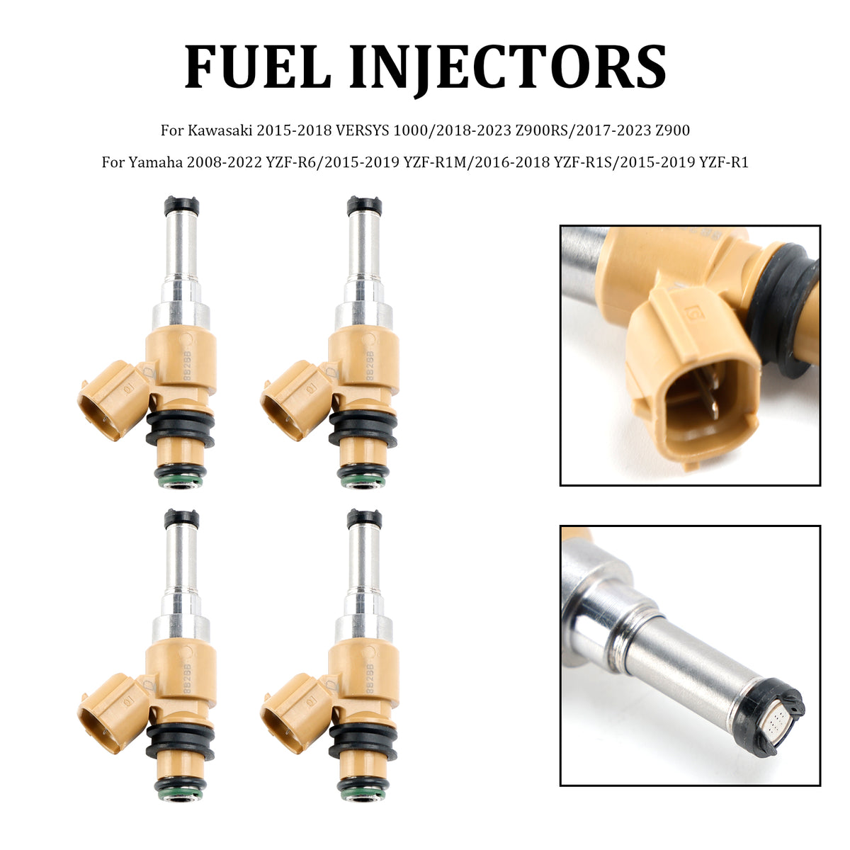 Yamaha YZF R1 R6 4PCS 49033-0034 297500-0640 Fuel Injectors 2C0-13761-00-00