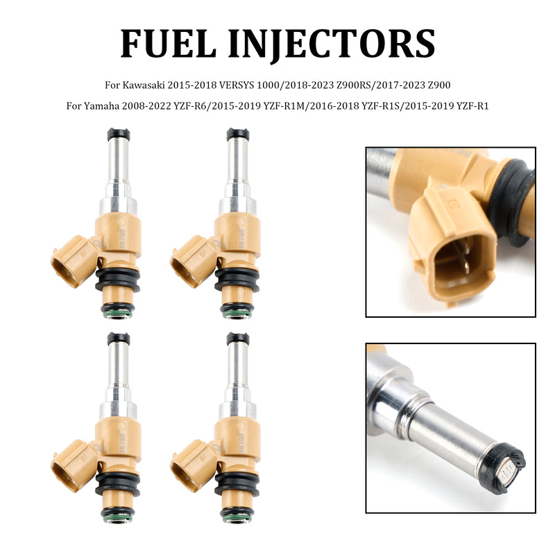 Yamaha YZF R1 R6 4PCS 49033-0034 297500-0640 Fuel Injectors 2C0-13761-00-00