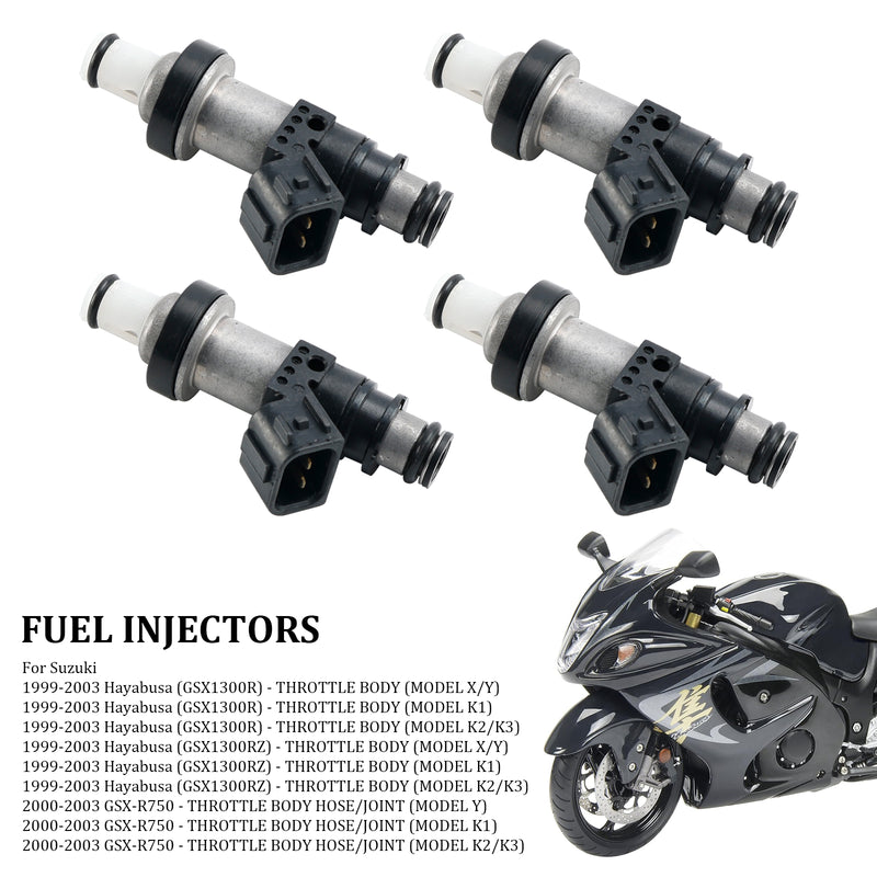 Suzuki GSX-R750 GSX-R600 GSX1300R 4PCS 06164-P8E-A00 15710-24F00 Fuel Injectors