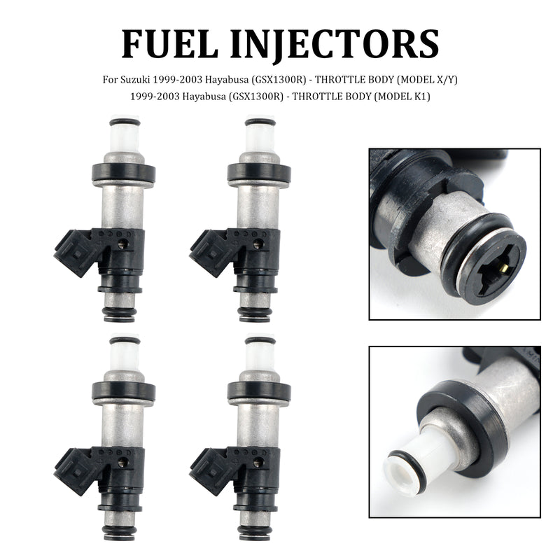 Suzuki GSX-R750 GSX-R600 GSX1300R 4PCS 06164-P8E-A00 15710-24F00 Fuel Injectors