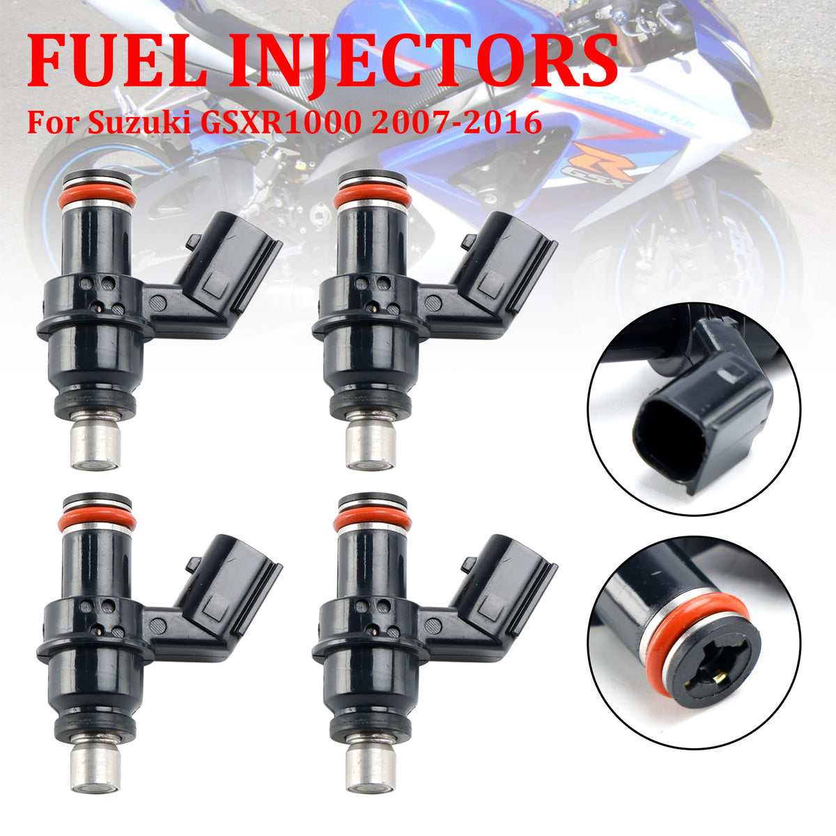 Suzuki GSXR1000 2007-2016 GSX1300R 2008-2020 4PCS 15710-21H00 Fuel Injectors 1571021H00