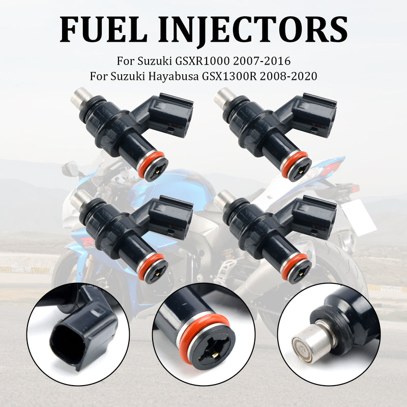 Suzuki GSXR1000 2007-2016 GSX1300R 2008-2020 4PCS 15710-21H00 Fuel Injectors 1571021H00