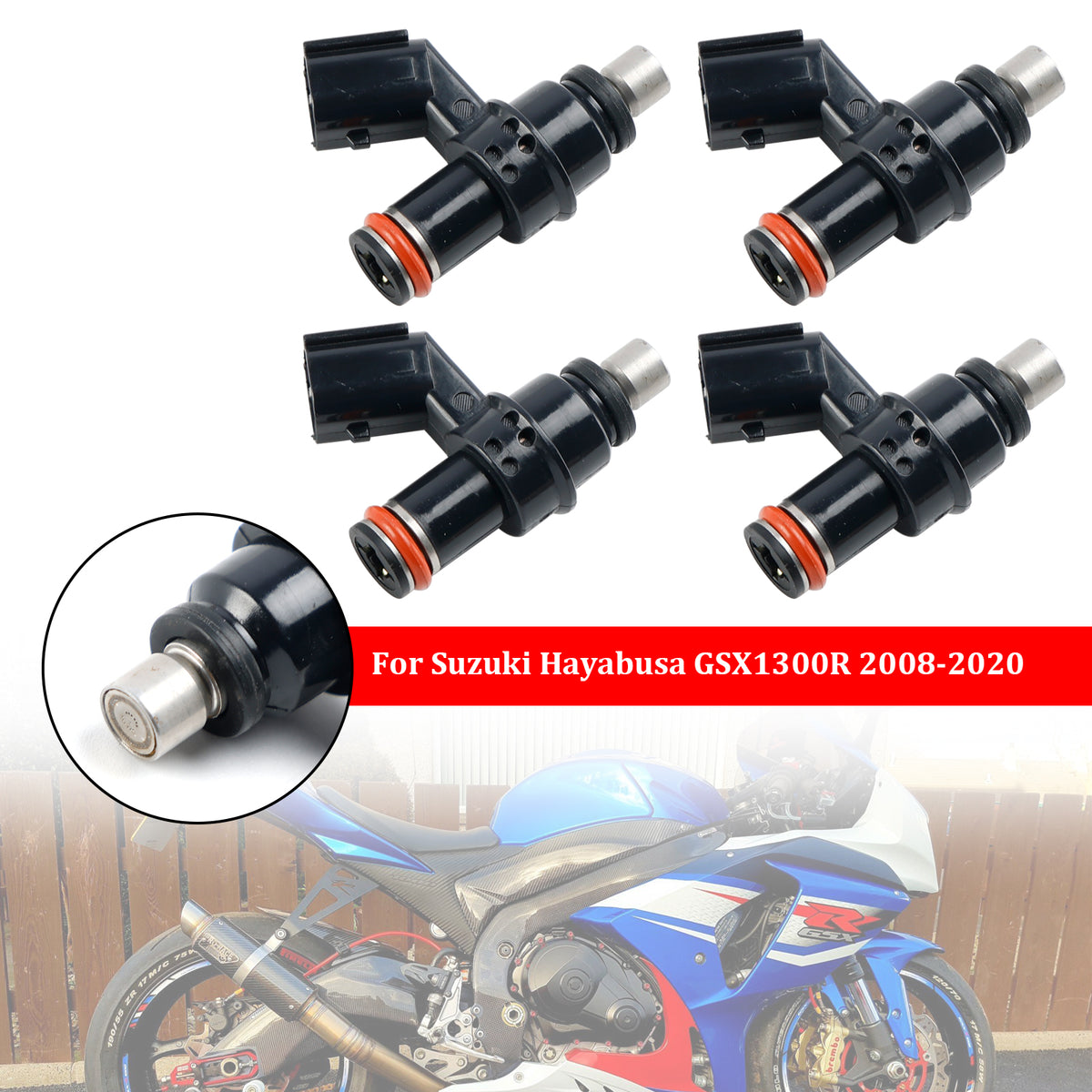 Suzuki GSXR1000 2007-2016 GSX1300R 2008-2020 4PCS 15710-21H00 Fuel Injectors 1571021H00