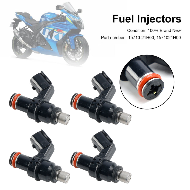 Suzuki GSXR1000 2007-2016 GSX1300R 2008-2020 4PCS 15710-21H00 Fuel Injectors 1571021H00