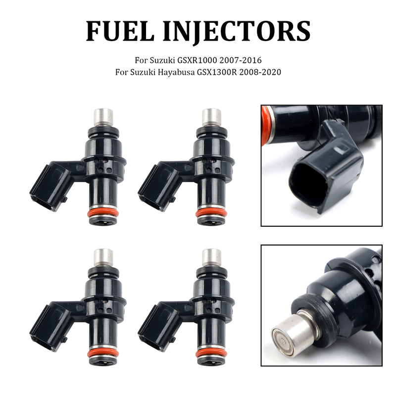 Suzuki GSXR1000 2007-2016 GSX1300R 2008-2020 4PCS 15710-21H00 Fuel Injectors 1571021H00