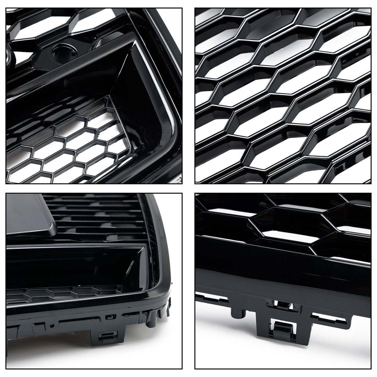 2016-2018 Audi A6 S6 C7 Black RS6 Style Honeycomb Mesh Front Grill