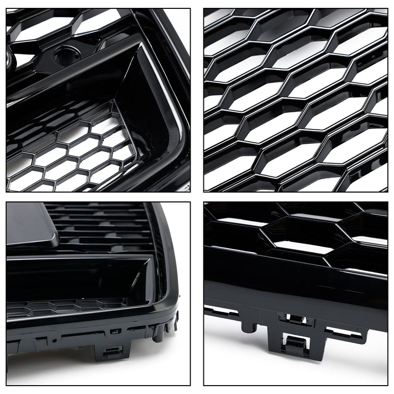 2016-2018 Audi A6 S6 C7 Black RS6 Style Honeycomb Mesh Front Grill