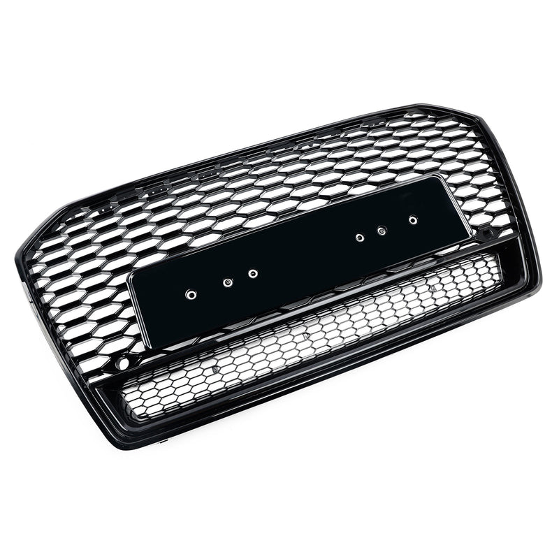 2016-2018 Audi A6 S6 C7 Black RS6 Style Honeycomb Mesh Front Grill