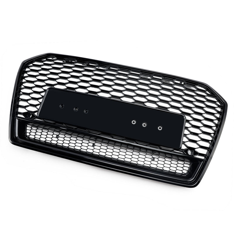 2016-2018 Audi A6 S6 C7 Black RS6 Style Honeycomb Mesh Front Grill