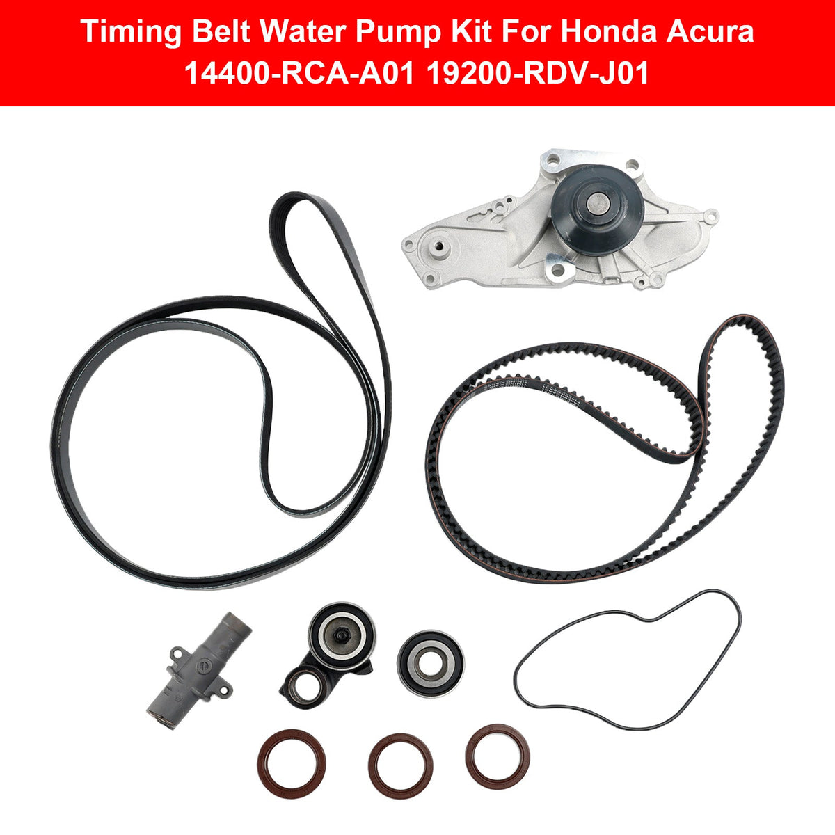 Honda Acura 14400-RCA-A01 19200-RDV-J01 Timing Belt Water Pump Kit