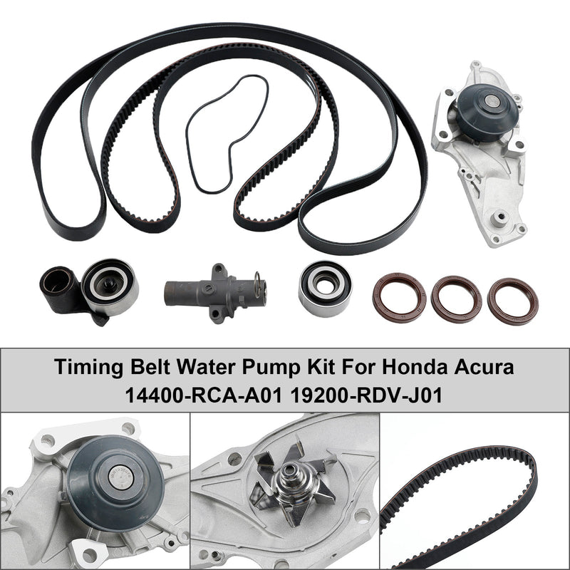 Honda Acura 14400-RCA-A01 19200-RDV-J01 Timing Belt Water Pump Kit