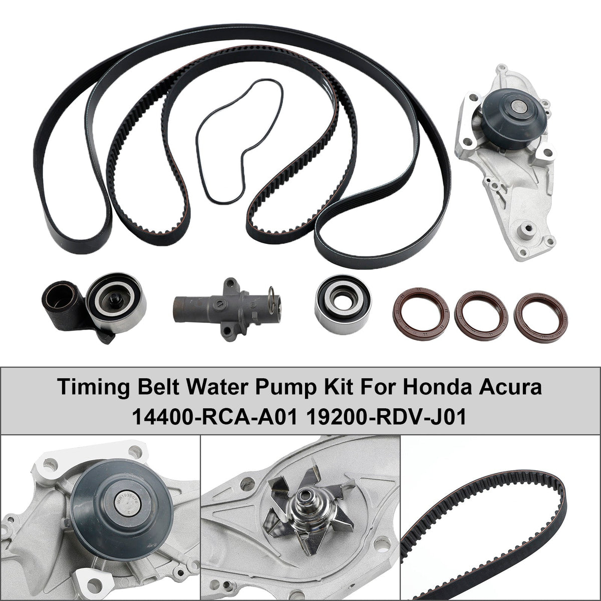 Timing Belt Water Pump Kit For Honda Acura 14400-RCA-A01 19200-RDV-J01