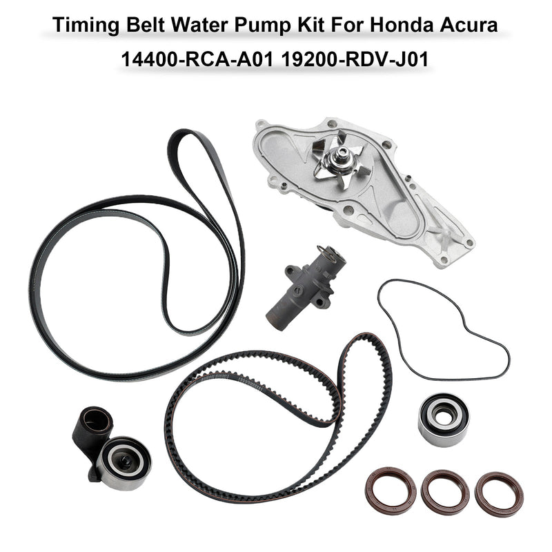 Honda Acura 14400-RCA-A01 19200-RDV-J01 Timing Belt Water Pump Kit
