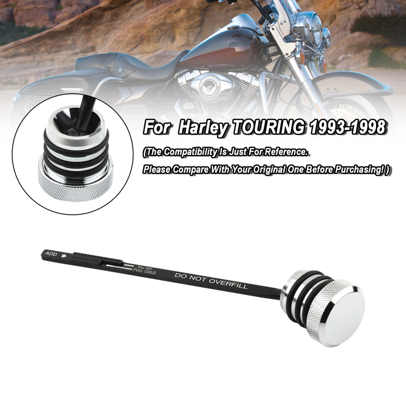1993-1998 TOURING FLHT FLHS FLTC Silver Oil Dipstick Tank Cap Plug 0710-0002
