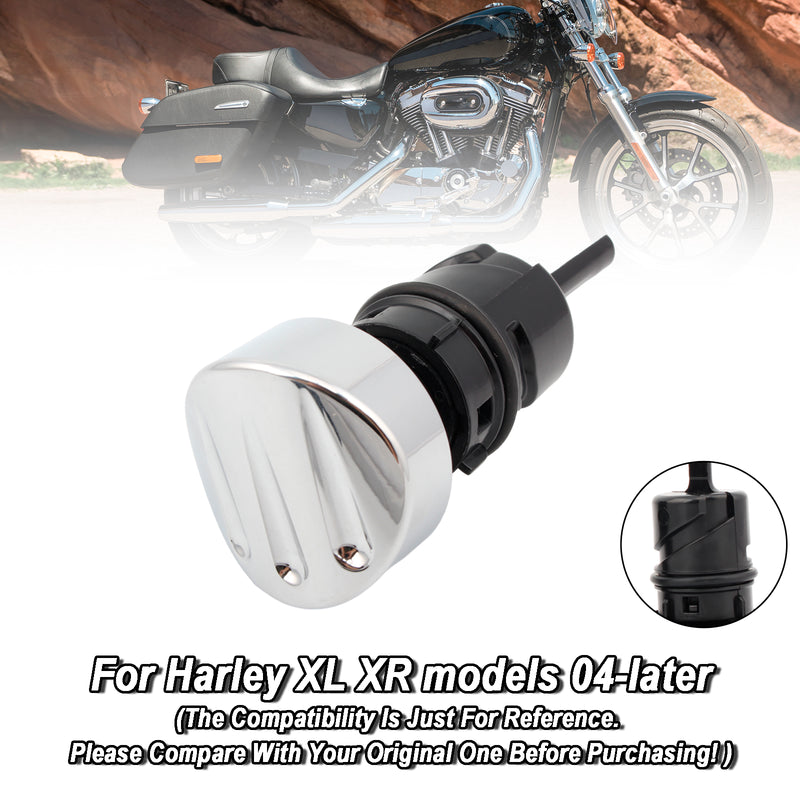 2004-2016 Sportster XL883 XL1200 Silver Oil Dipstick Tank Cap Plug