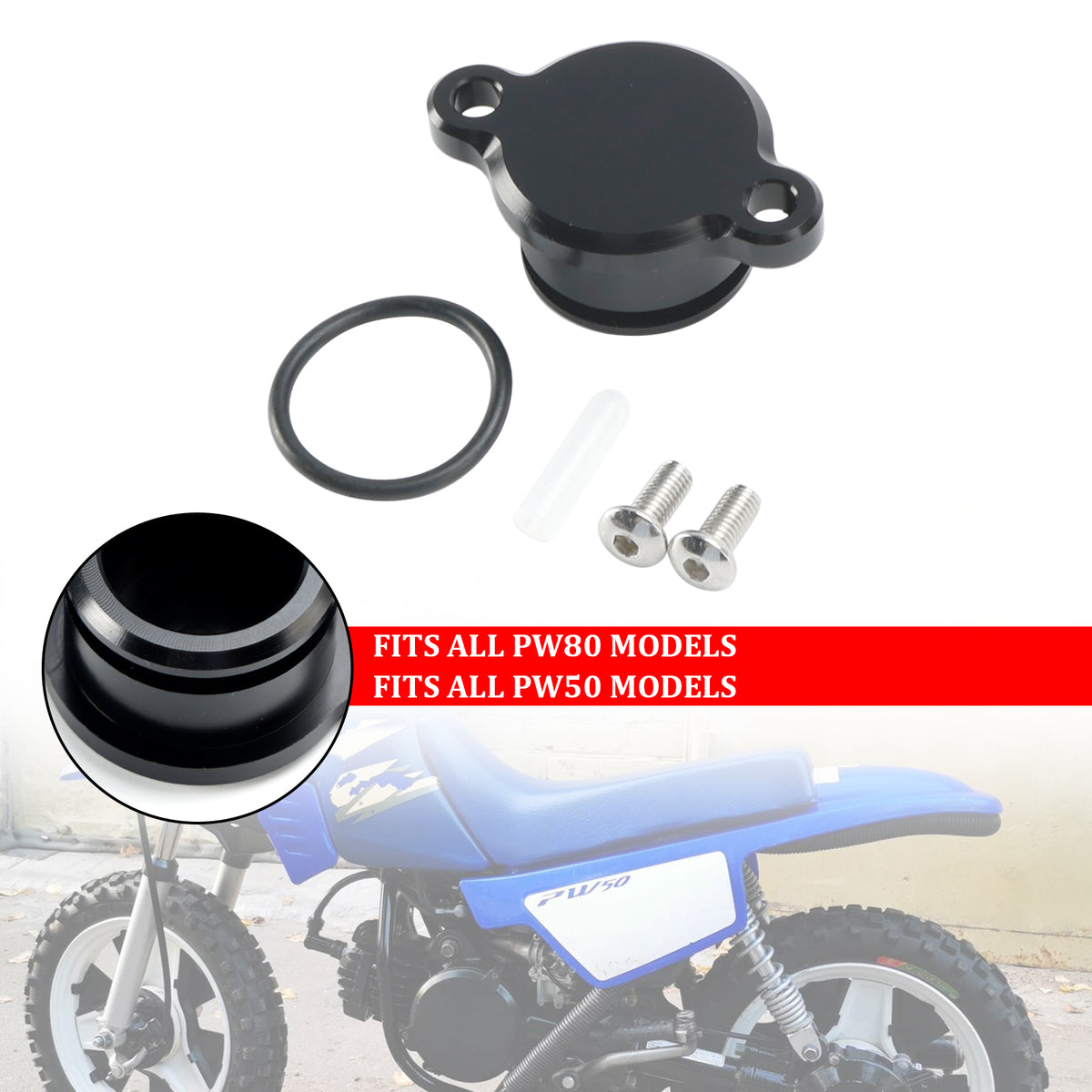 YAMAHA PW50 PW80 ALL Black Oil Injection Pump Delete Block Off Plug