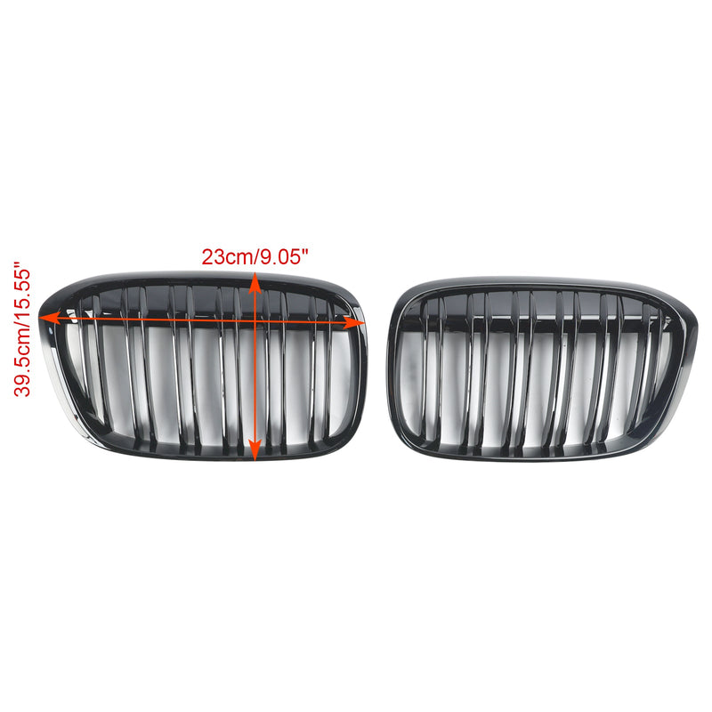 BMW X1 F48 F49 2016-2019 2PCS Gloss Black Front Kidney Grill