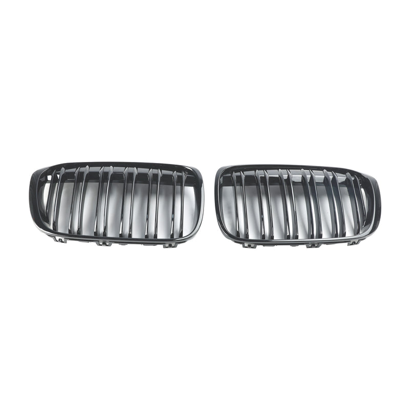 BMW X1 F48 F49 2016-2019 2PCS Gloss Black Front Kidney Grill