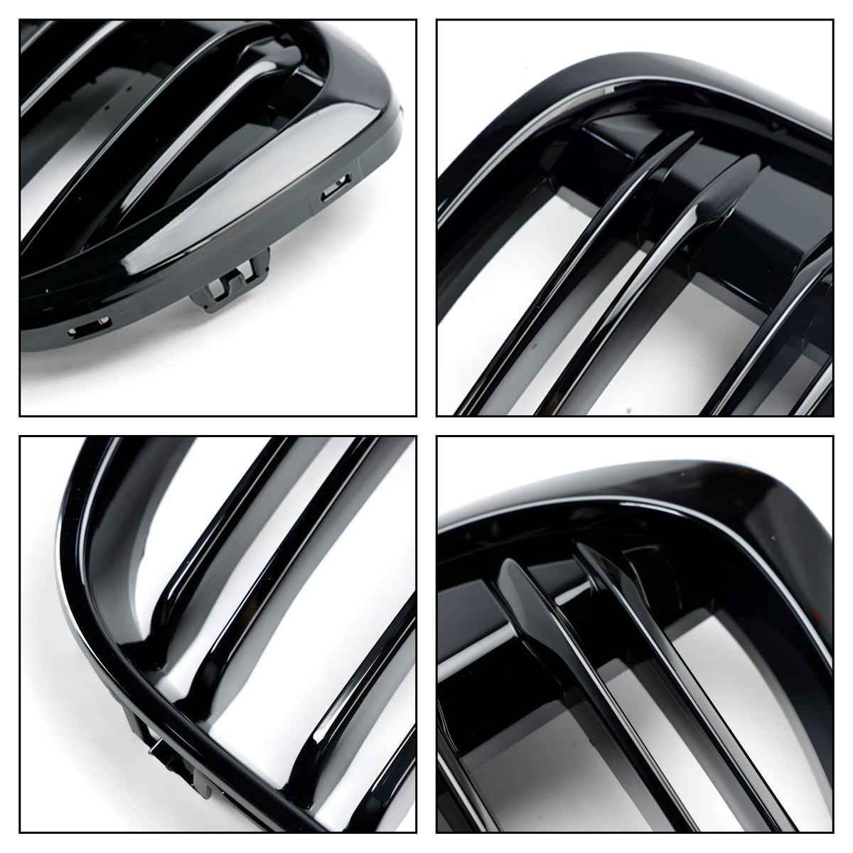 BMW X1 F48 F49 2016-2019 2PCS Gloss Black Front Kidney Grill