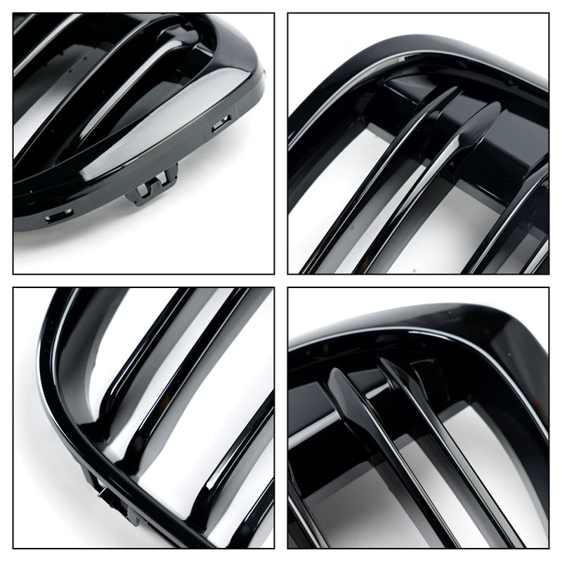 BMW X1 F48 F49 2016-2019 2PCS Gloss Black Front Kidney Grill