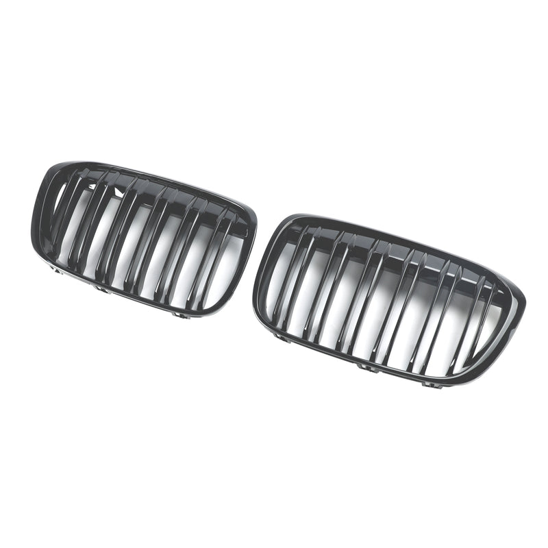 2016-2019 BMW X1 F48 F49 2PCS Gloss Black Front Kidney Grill