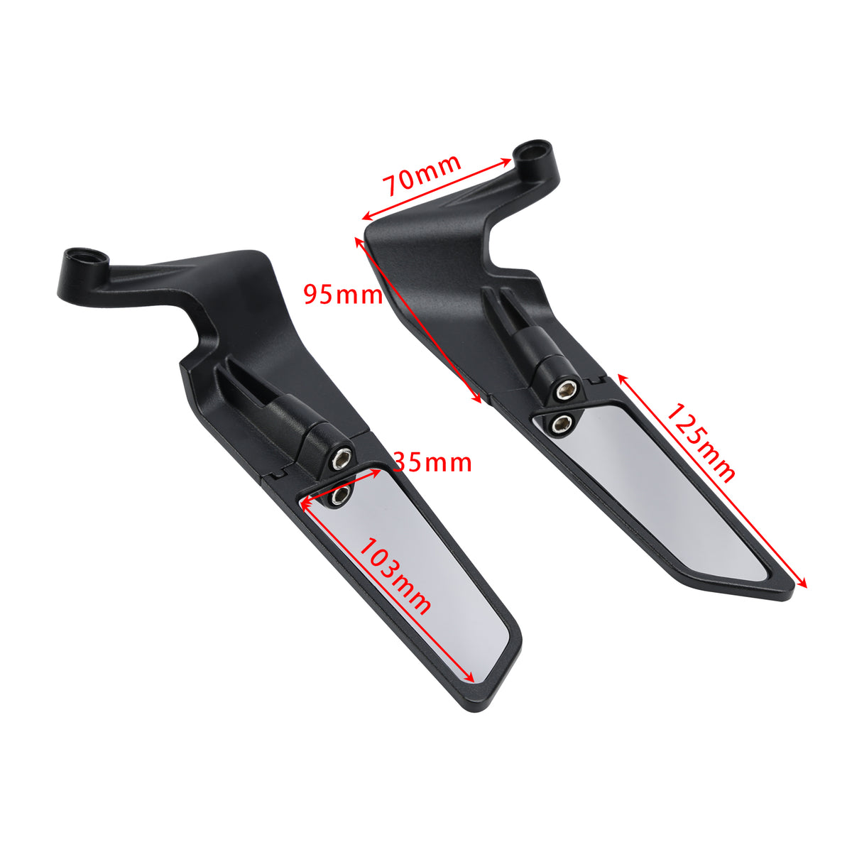 Yamaha MT07 MT-07 MT09 MT-09 MT10 MT-10 2016-2024 Rearview Winglet Mirrors