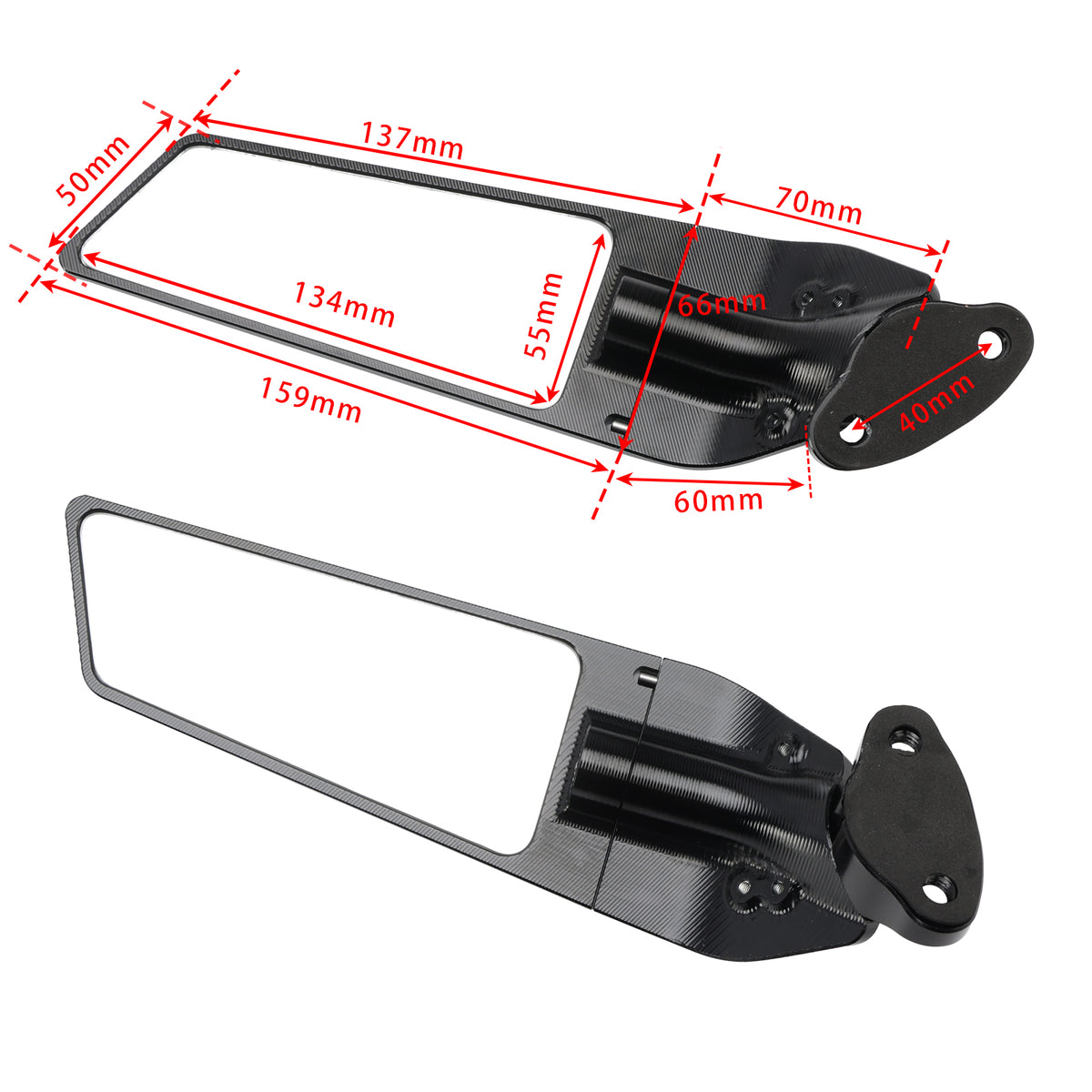 Honda CBR 650 R CBR650R 2019-2023 CNC Aluminum Winglet Mirror Wing Mirror