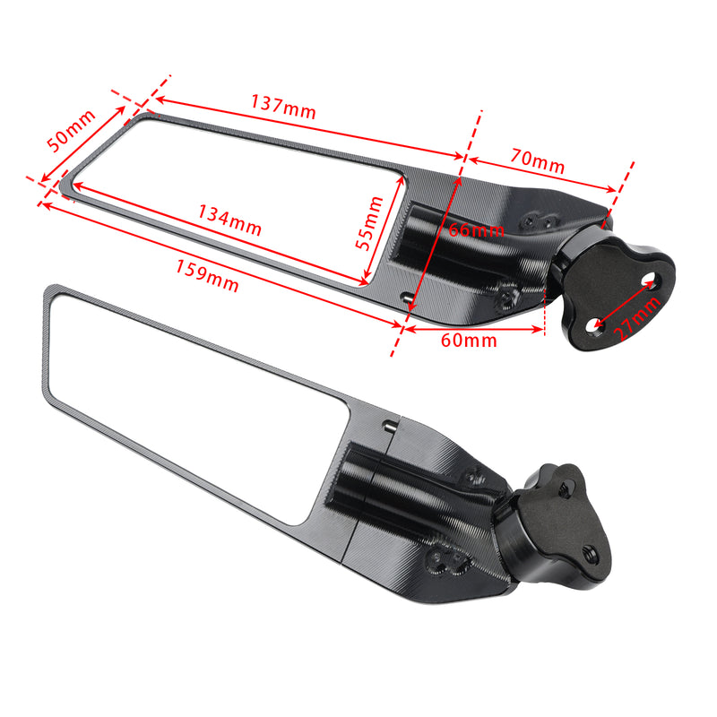 BMW S 1000 RR S1000RR 2009-2018 CNC Aluminum Winglet Mirror Wing Mirror