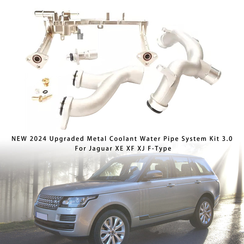 2024 Jaguar XE XF XJ NEW Upgraded Metal Coolant Water Pipe System Kit 3.0