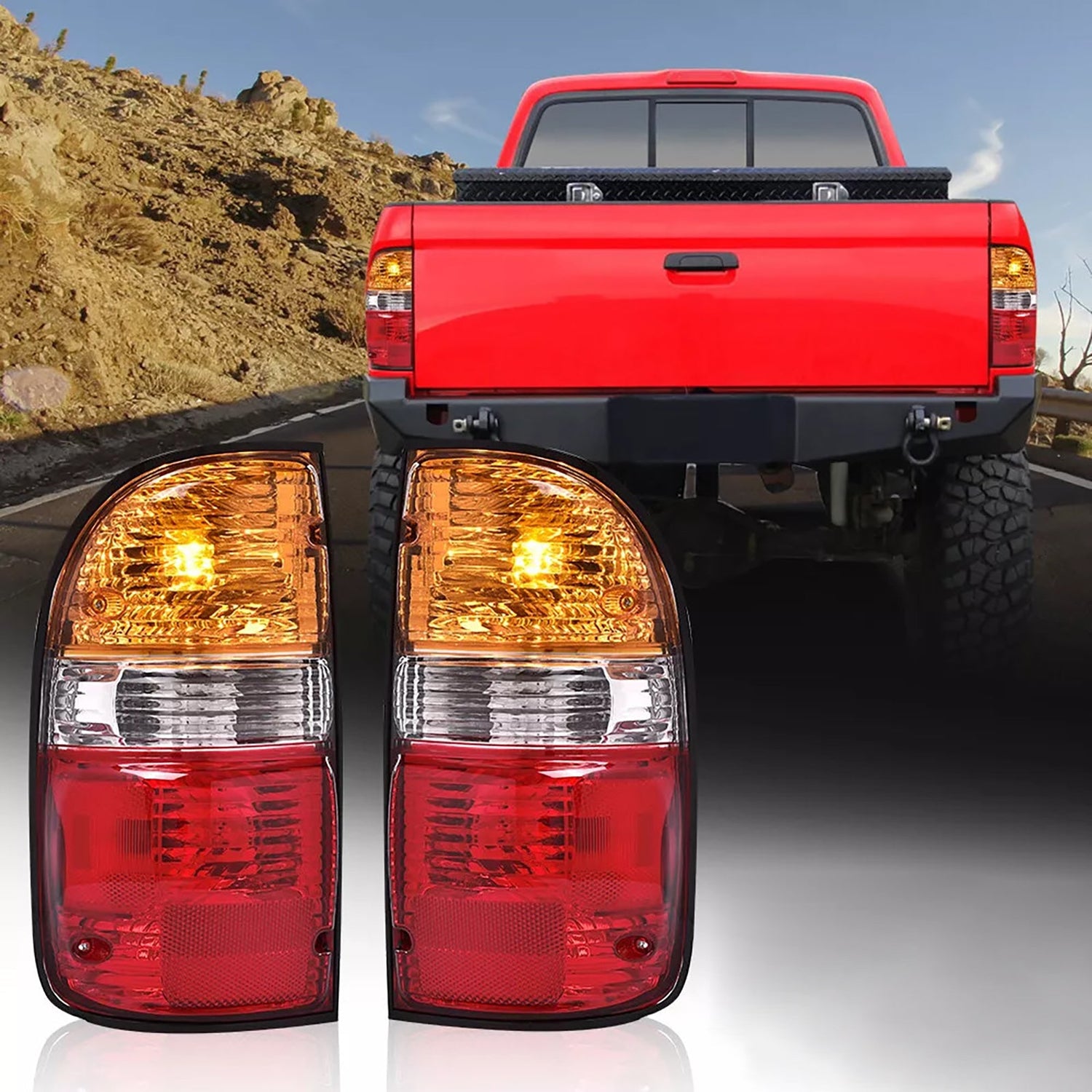 Toyota Tacoma 2001-2004 2PCS Rear Tail Lights Lamps W/Bulbs