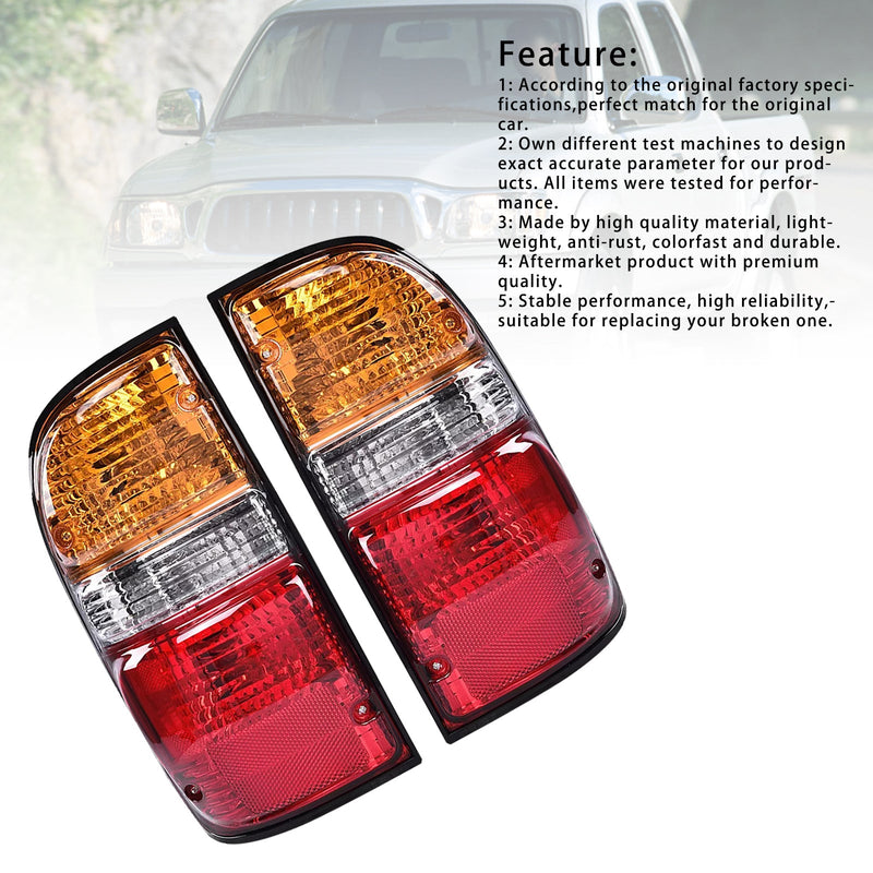 Toyota Tacoma 2001-2004 2PCS Rear Tail Lights Lamps W/Bulbs