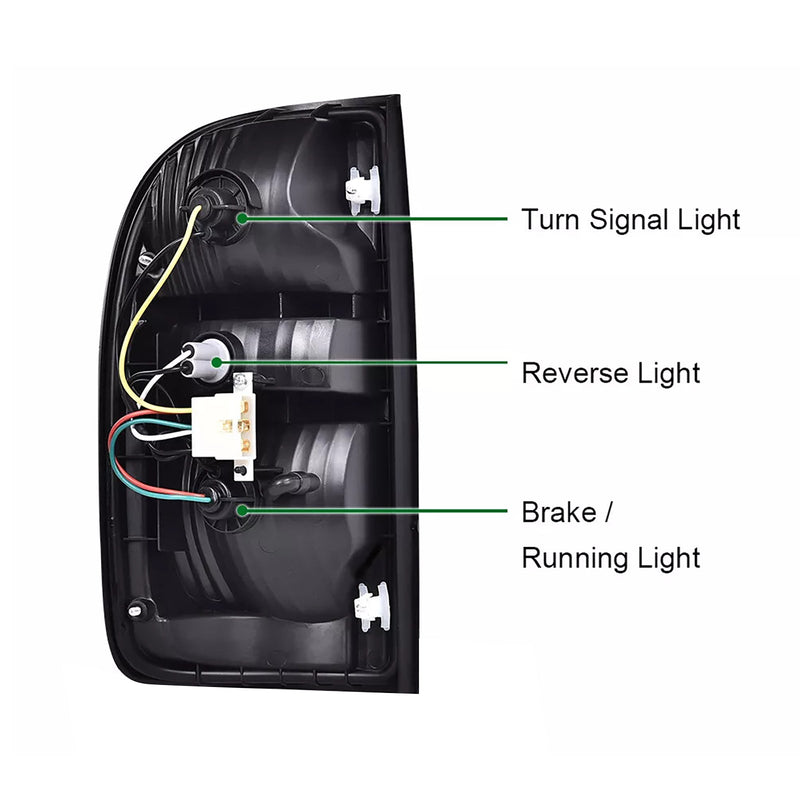 Toyota Tacoma 2001-2004 2PCS Rear Tail Lights Lamps W/Bulbs