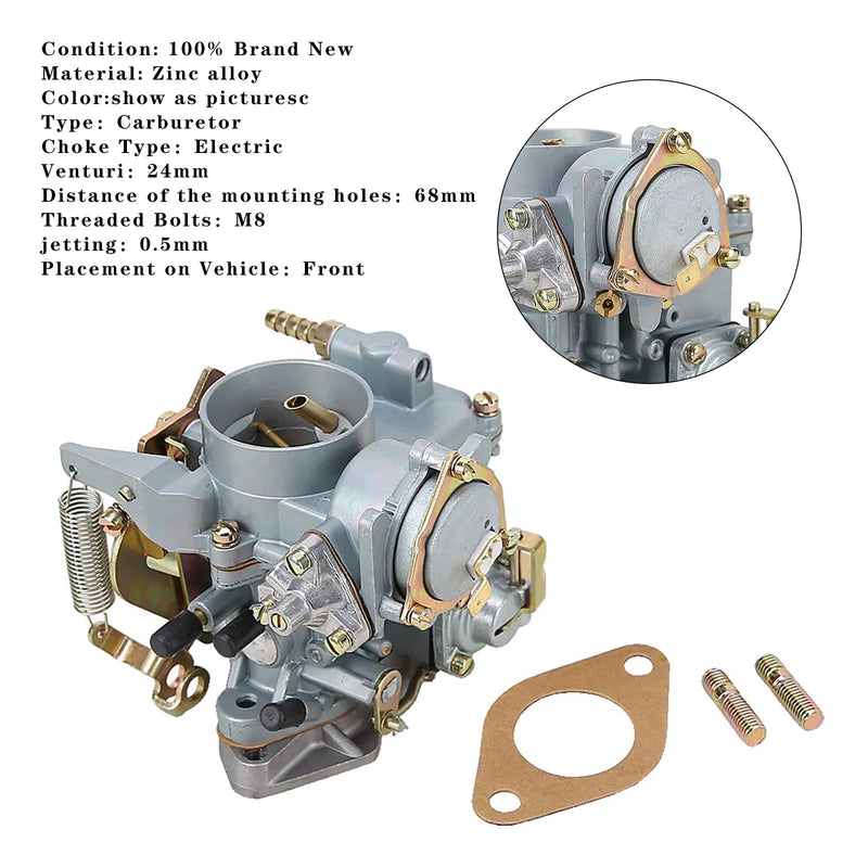 VW Beetle 30/31 PICT-3 Type 1&2 Bug Bus Ghia W/ Gasket Carburetor 113129029A