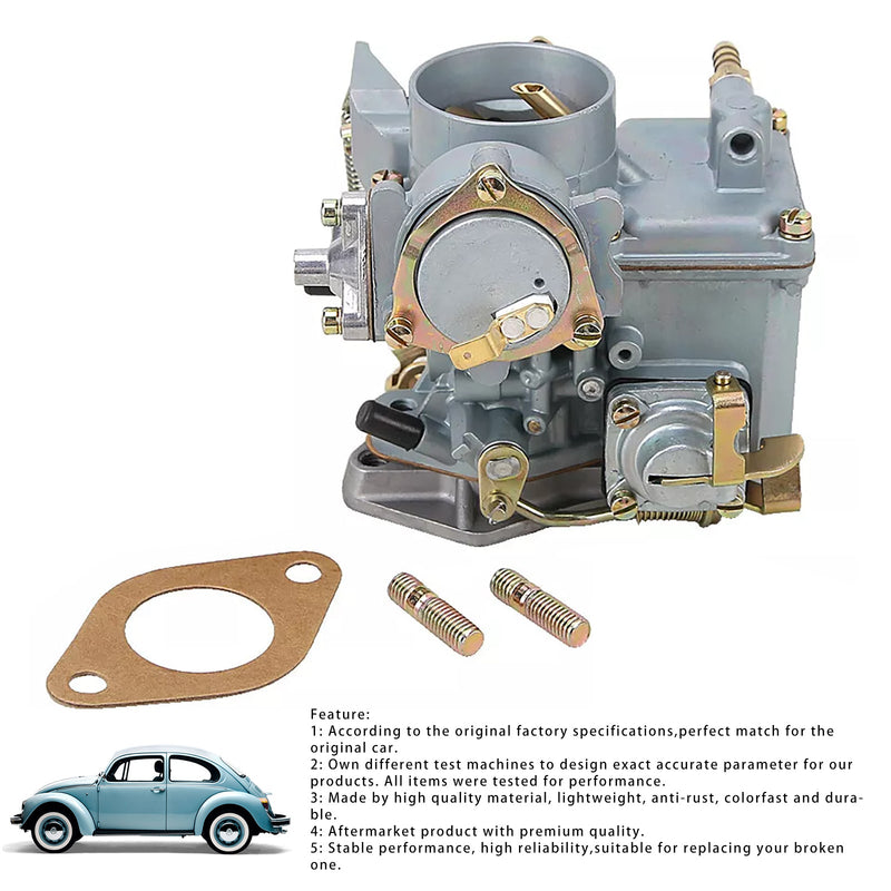 VW Beetle 30/31 PICT-3 Type 1&2 Bug Bus Ghia W/ Gasket Carburetor 113129029A