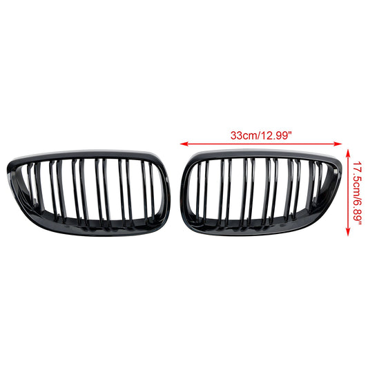 2007-2010 BMW Coupe E93 Convertible Gloss Black Front Kidney Grill 51137157277 51137157278