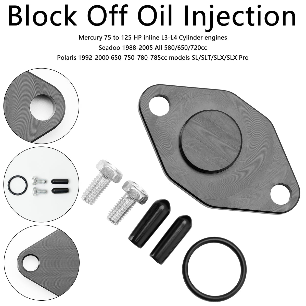 Mercury 1975-1990-100-115-125 HP Seadoo 1988-2005 420212 Block Off Oil Injection