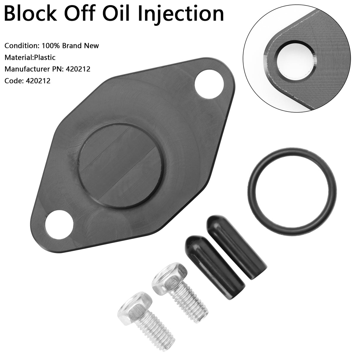 Mercury 1975-1990-100-115-125 HP Seadoo 1988-2005 420212 Block Off Oil Injection