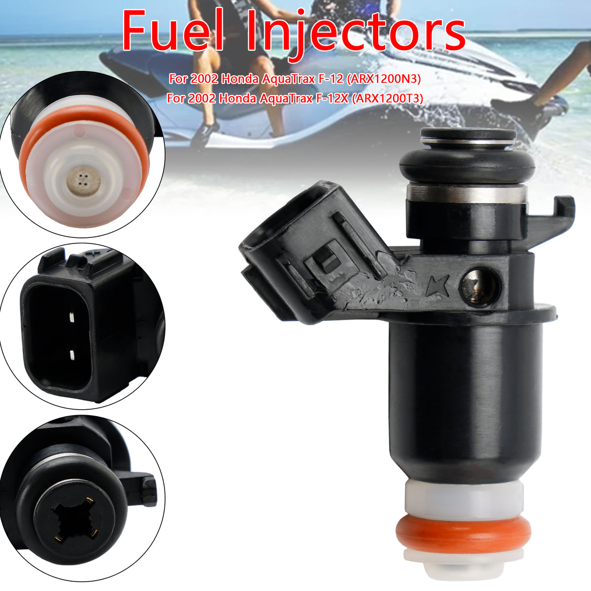 Honda AquaTrax F12 F12X 2002-2007 R12 R12X 2003-2007 16450-HW1-672 Fuel Injectors