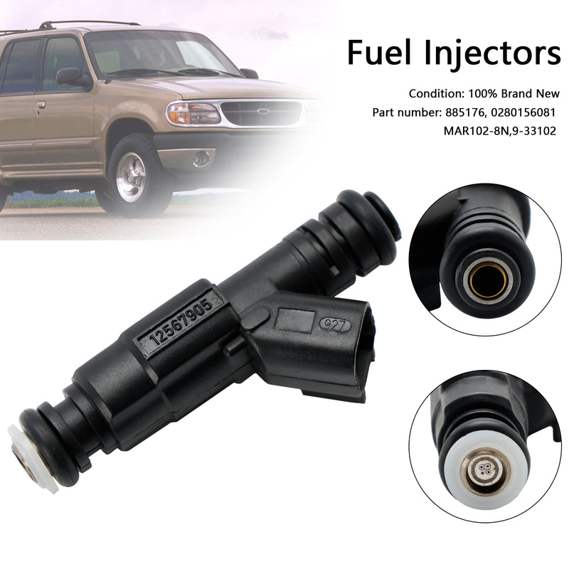 Mercury Mercruiser 885176 0280156081 Fuel Injectors MAR102-8N 9-33102